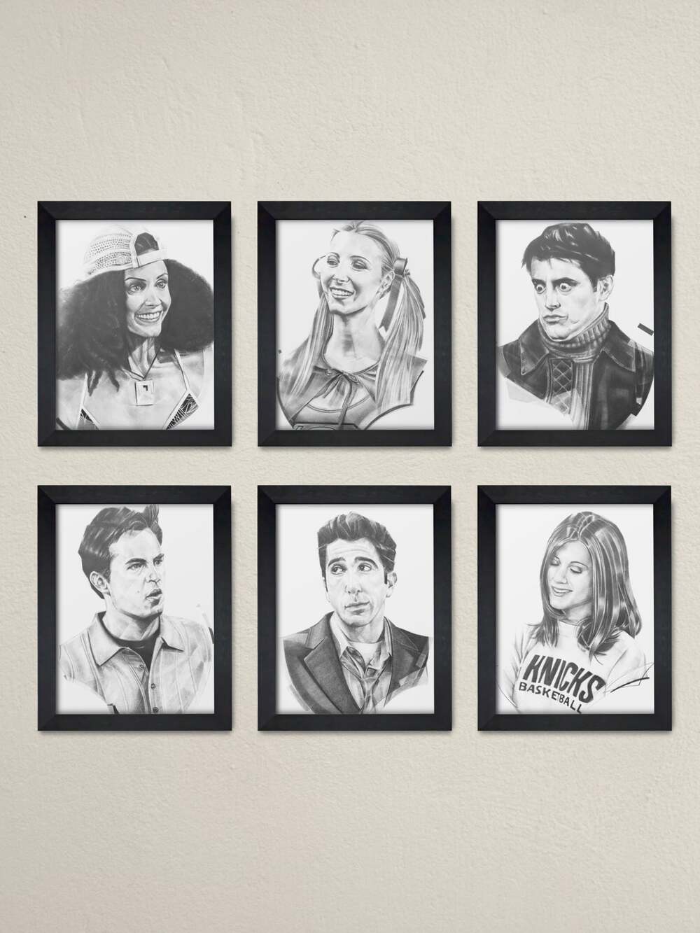 Set of 6 Framed Friends TV Series Wall Art Prints